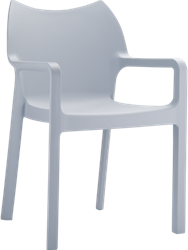 Diva stoel silver grey
