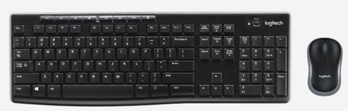 Toetsenbord Logitech MK270 Qwerty +muis zwart