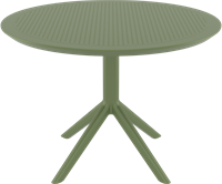 Sky table Ø105 olive green