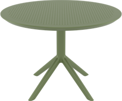 Sky table Ø105 olive green