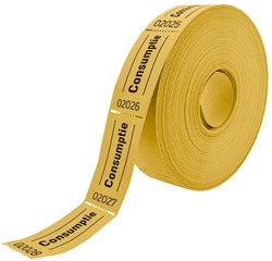 Consumptiebon Combicraft 57x30mm 2-zijdig 2x1000 stuks geel