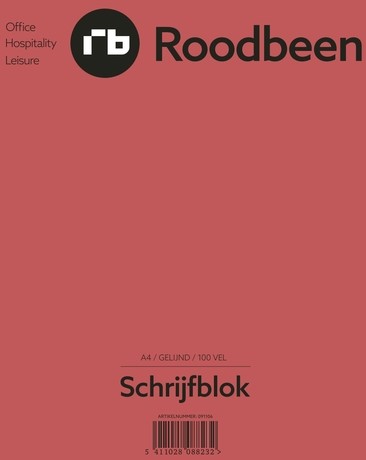 Schrijfblok Roodbeen A4 gelinieerd