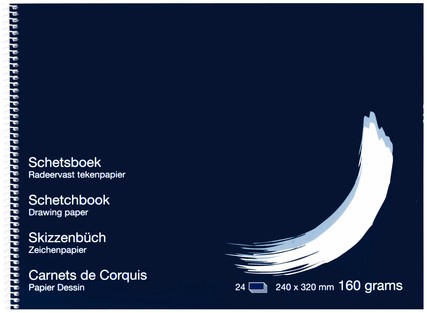 Schetsboek Papyrus 240x320mm 160gr 24vel