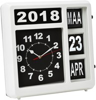 Wandklok Perel Flipover 31cm zwart/wit-3