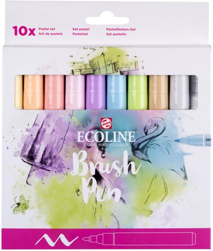 Brushpen Talens Ecoline set à 10 stuks pastel-3