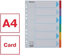Tabbladen Esselte Standaard A4 6-delig karton 11-rings met voorblad assorti-3