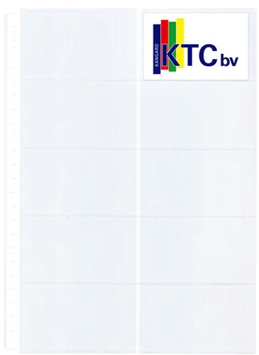 Showtas Kangaro A4 23-gaats PP 0.12mm voor 10 visitekaartjes-2