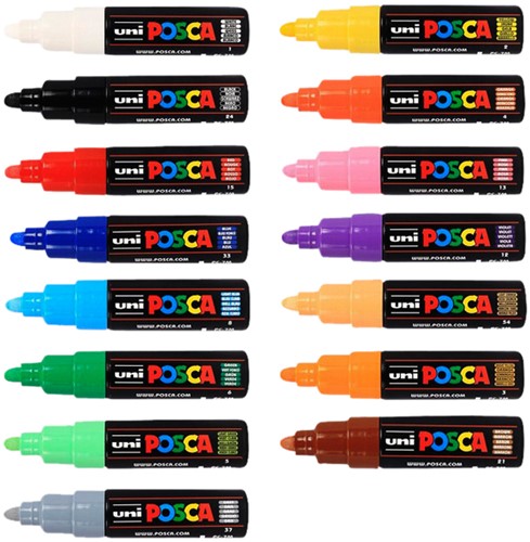 Verfstift Posca PC7M breed rood-2