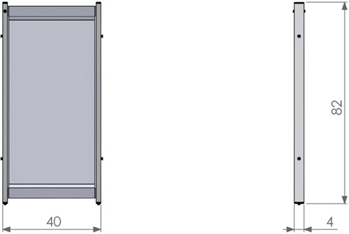 Bureauscherm Nobo modulair doorzichtig PVC 400x820mm-2