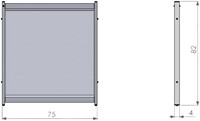 Bureauscherm Nobo Modulair doorzichtig PVC 750x820mm-3