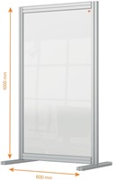 Bureauscherm Nobo modulair transparant acryl 60x100cm-7