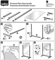 Bureauscherm Nobo modulair transparant acryl 100x120cm-2