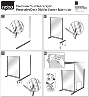 Bureauscherm Nobo Modulair transparant acryl 80x100cm-1