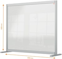 Bureauscherm Nobo modulair transparant acryl 100x120cm-1