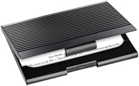 Visitekaarthouder Sigel VZ134 voor 20 kaarten 91x58mm aluminium mat zwart