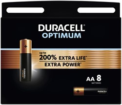 Batterij Duracell Optimum 200% 8x AA