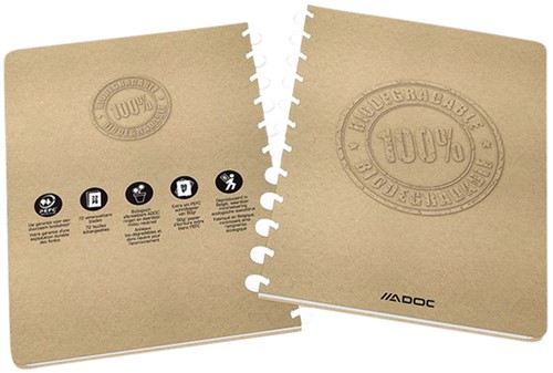 Schrift Adoc BIO A4 ruit 5x5mm 144blz 90gr kraft