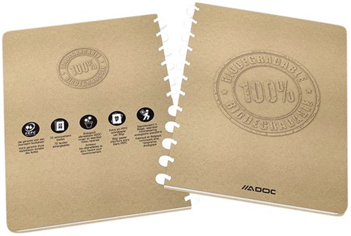 Schrift Adoc BIO A4 ruit 4x8mm 144blz 90gr kraft