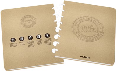 Schrift Adoc BIO A5 ruit 4x8mm144blz 90gr kraft