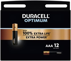 Batterij Duracell Optimum 100% 12xAAA