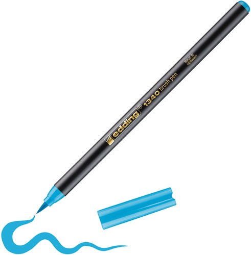 Brushpen edding 1340 azuurblauw-3