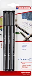 Fineliner edding 1200 1mm blister à 3 stuks zwart