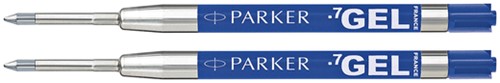 Gelschrijvervulling Parker Quink medium blauw blister à 2 stuks-3