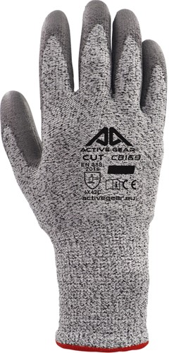 Handschoen ActiveGear snijbestendig grijs 9/L