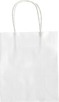 Tas met handvat Folia kraftpapier 110gr 18x21x8cm 20 stuks wit