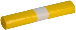 Afvalzak Powersterko HDPE T23 58x100cm 70L geel rol à 25 stuks