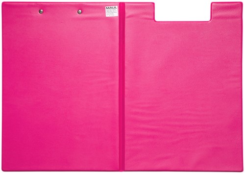 Klembordmap MAUL A4 staand met penlus PVC neon roze-2