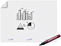 Magic-Chart Legamaster flipchart XL 90x120cm wit met ruit-3
