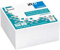 Memoblok info notes antimicrobiëel 400 vel 75x75mm wit 400 vel