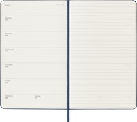 Agenda 2023/2024 Moleskine 18M Planner Weekly 7dag/1pagina large 130x210mm hard cover saffier blauw-1