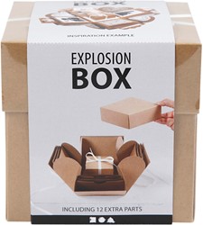 Explosion box Creotime 12x12x12cm naturel