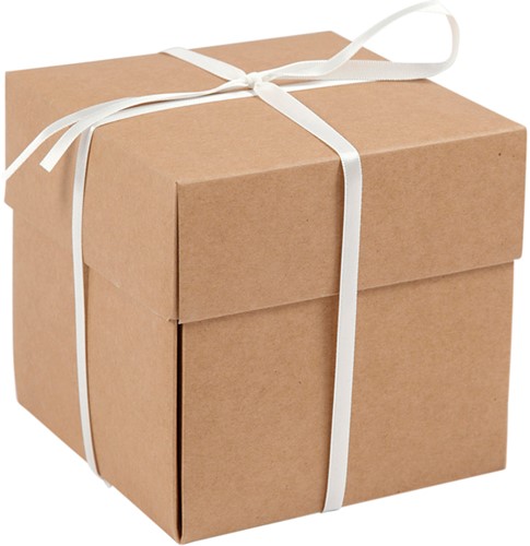 Explosion box Creotime 12x12x12cm naturel-3