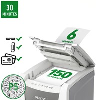 Papiervernietiger Leitz IQ Auto+ Office 150 P5 snippers 2x15mm-2