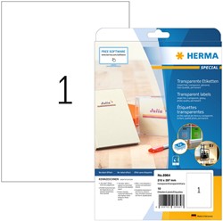 Etiket HERMA 8964 210x297mm transparant glanzend 10stuks