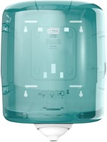 Dispenser Tork Reflex™ M4 performance lijn centerfeed wit/turquoise 473180