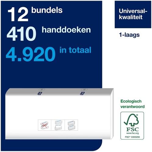 Handdoek Tork PeakServe Continu H5 universal gecomprimeerd wit 100585-2