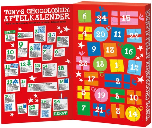 Chocolade Tony's Chocolonely Kerst big Tiny calendar 225gr assorti-2