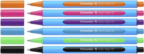 Balpen Schneider Slider Edge extra breed 0.6mm etui à 6 kleuren-3