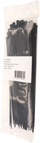 Inbindstrips IEZZY nylon 4.8x300mm D 81mm zwart 100 stuks-2