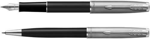Vulpen Parker Sonnet Essential black lacquer CT medium-2