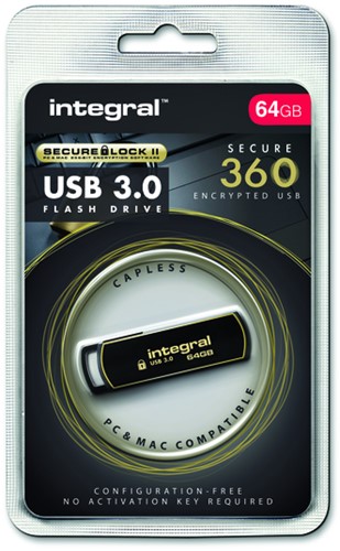 USB-stick Integral 3.0 Secure 360 64GB zwart-2