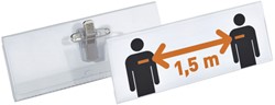Badge Durable XL met combiklem 40x105mm set à 14 stuks