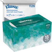 Handdoek Kleenex Ultra i-vouw 1-laags dispenserdoos 70vel wit 1126