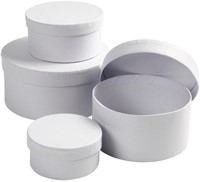 Ronde dozen karton Creotime wit assorti