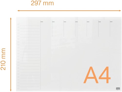 Weekplanner Nobo transparant acryl A4-2