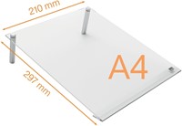 Notitiebord Nobo transparant acryl schuin A4-1